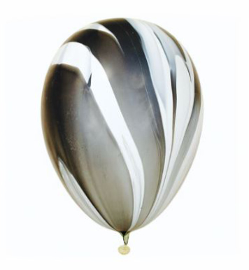 Black Marble Superagate Helium Latex Balloon